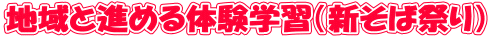 地域と進める体験学習（新そば祭り）